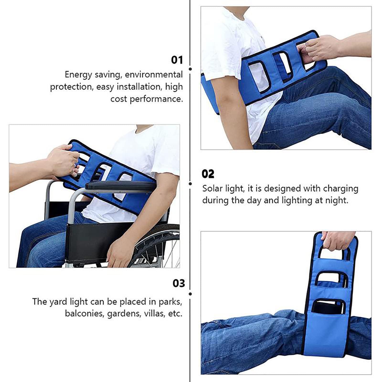 Cinturón de Transferencia para Ancianos, Eslinga de enfermería de Transferencia, ayudas para Levantar la Seguridad del Paciente, algodón Perlado Incorporado, más Transpirable, para Girar el Cuerpo,