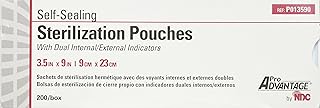 Self-Seal Sterilization Pouches By Medical Action, 3-1/2 x 9 Inches, 200 Pouches Per Box