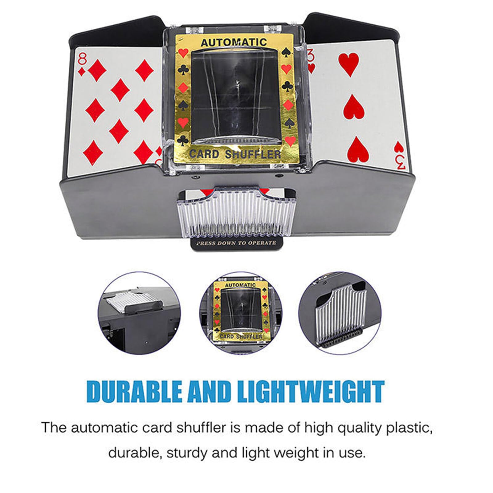 Mélangeur De Cartes Automatique FAMKIT – 1 Ou 2 Jeux, électrique, Pour Soirées Poker Sans Triche !
