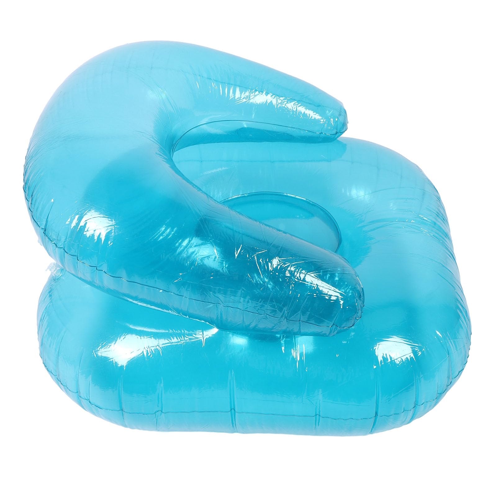 TOPINCN COUCHA Inflable para Adultos, Silla Inflable Transparente de PVC para Uso Interior Al Aire Libre, Silla de Natación de Natación de Natación de Tumbonas Azul