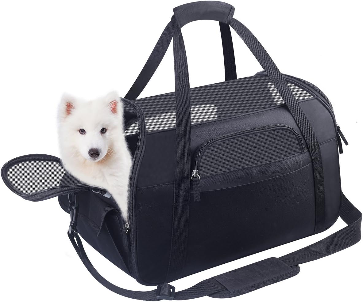 HACHI SHOP Pet Carrier Soft-Sided Airline Approved Portable Bag for Dogs Cats Indoor and Travel