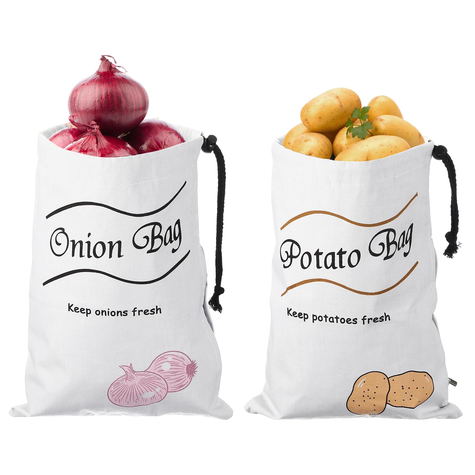 Sac à légumes oignons et pommes de terre anti-gaspillage frais
