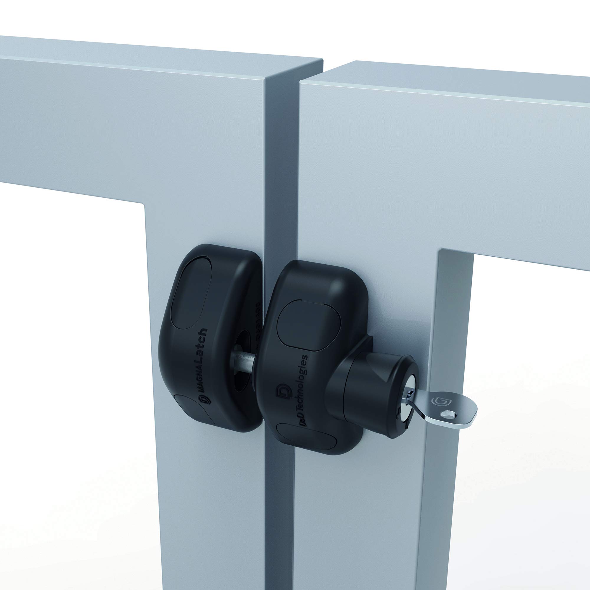 Alberts 323202 Fermeture de porte de jardin | A visser | Nylon renforcé de fibres de verre avec noyau en acier inoxydable | Noir
