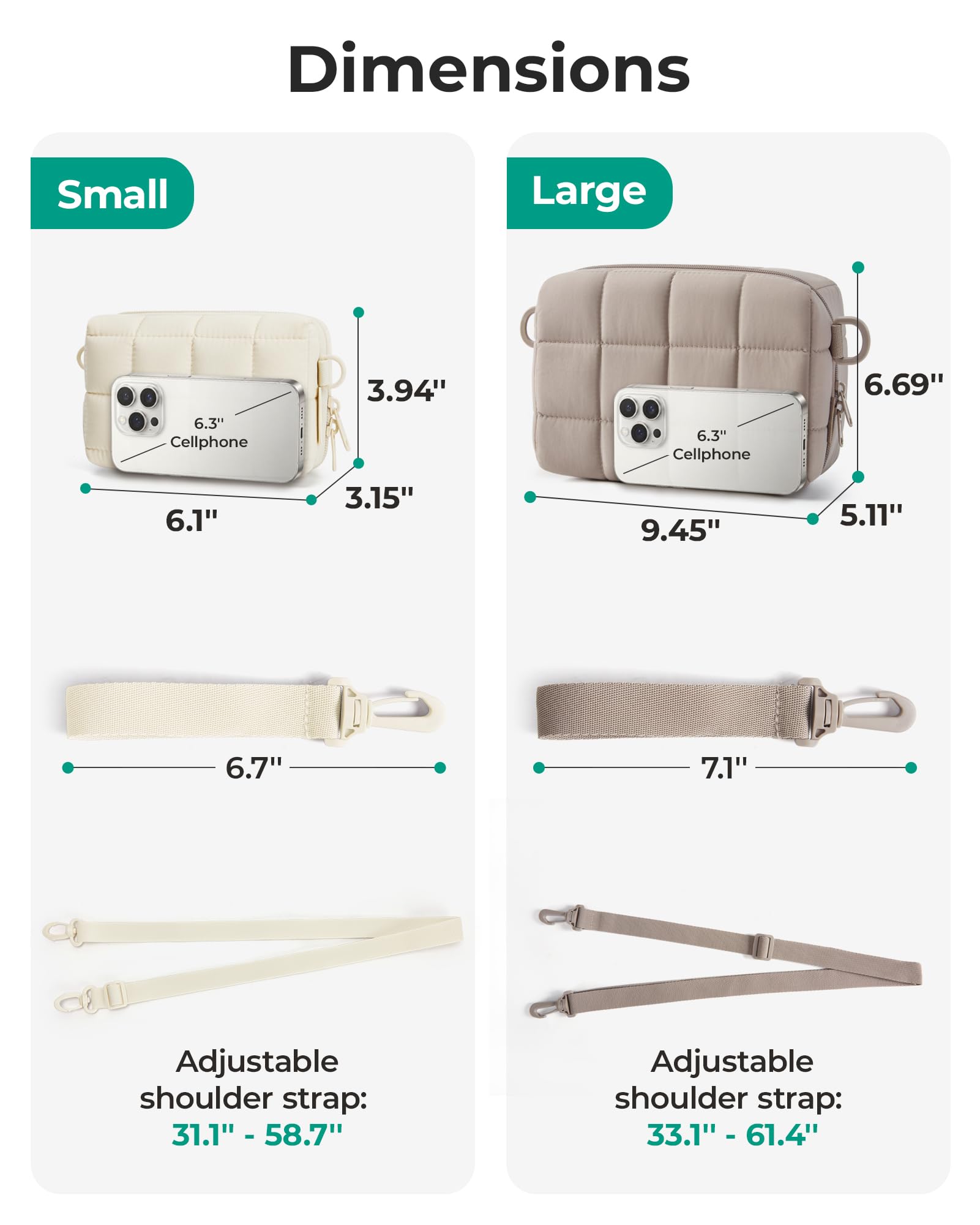 bagsmart Custodia per fotocamera digitale, custodia elastica con 2