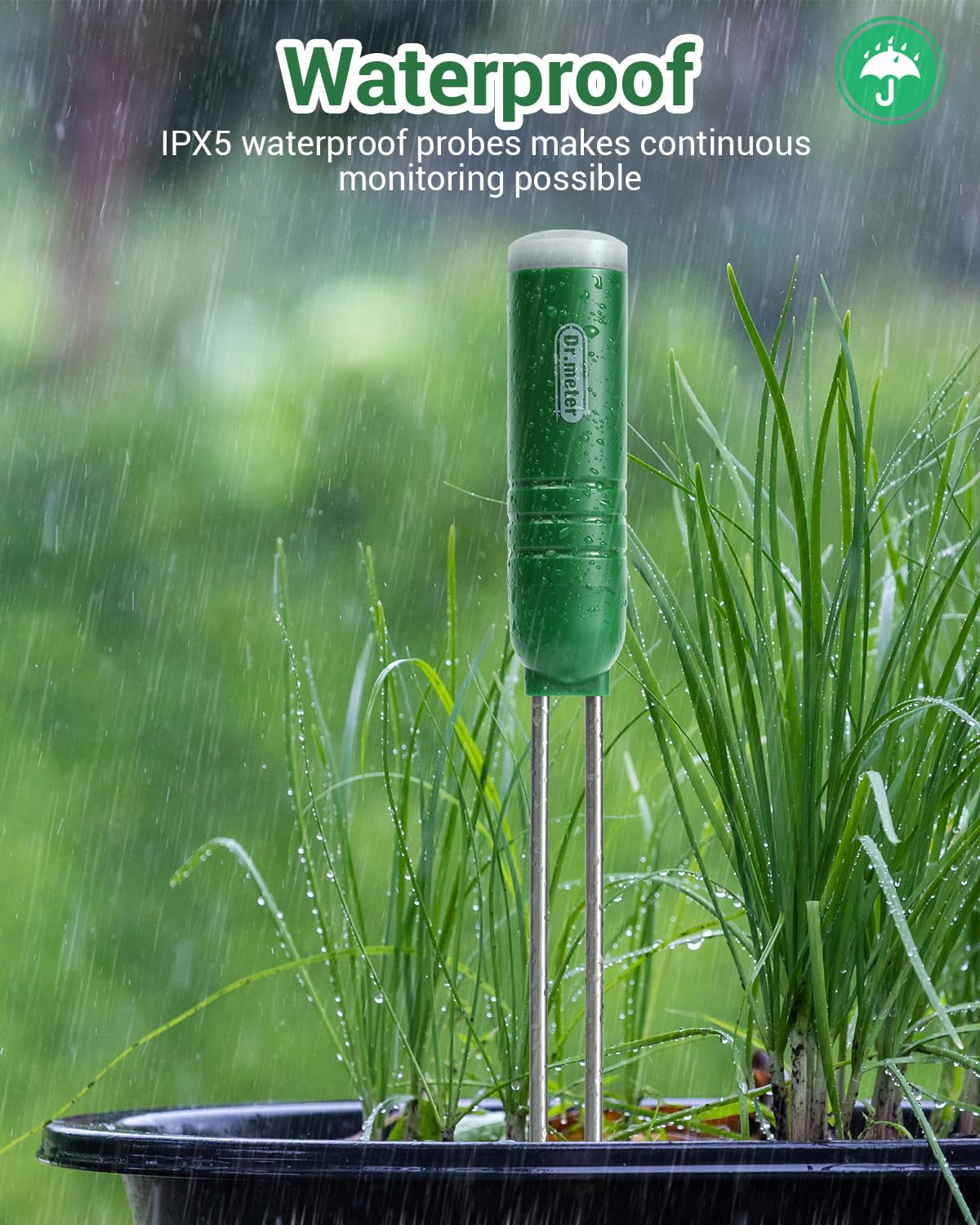 Dr.meter 1 Display + 4 Sensors Soil Moisture Meter