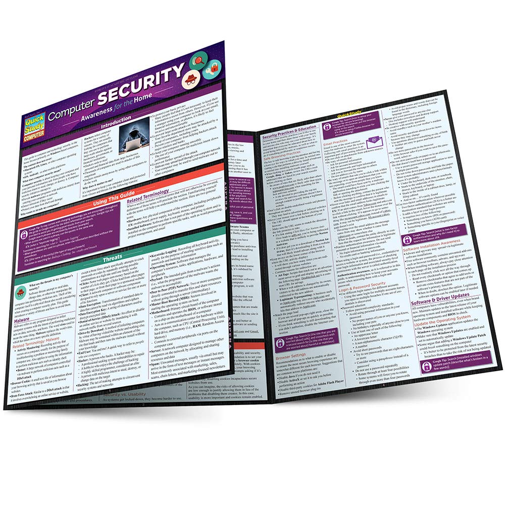 Computer Security QuickStudy Laminated Reference Guide (Quick Study Computer)