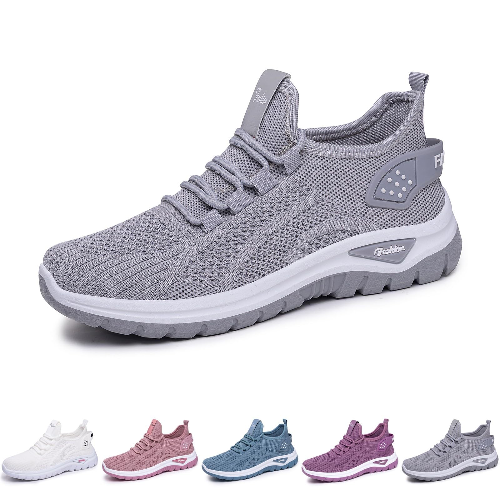 Scarpe da Ginnastica da Donna Eleganti Pianta Larga Sneakers Bianche Donna | Scarpe Ginnastica in Pelle Sintetica per Allenamento Palestra Calzature Atletica Leggerezza Assoluta Tessuto Sintetico