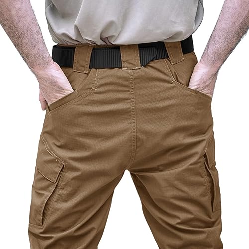 Miniatura 6 de TACVASEN Pantalones tácticos para hombre, 9 bolsillos, para senderismo, ligeros, resistentes al agua