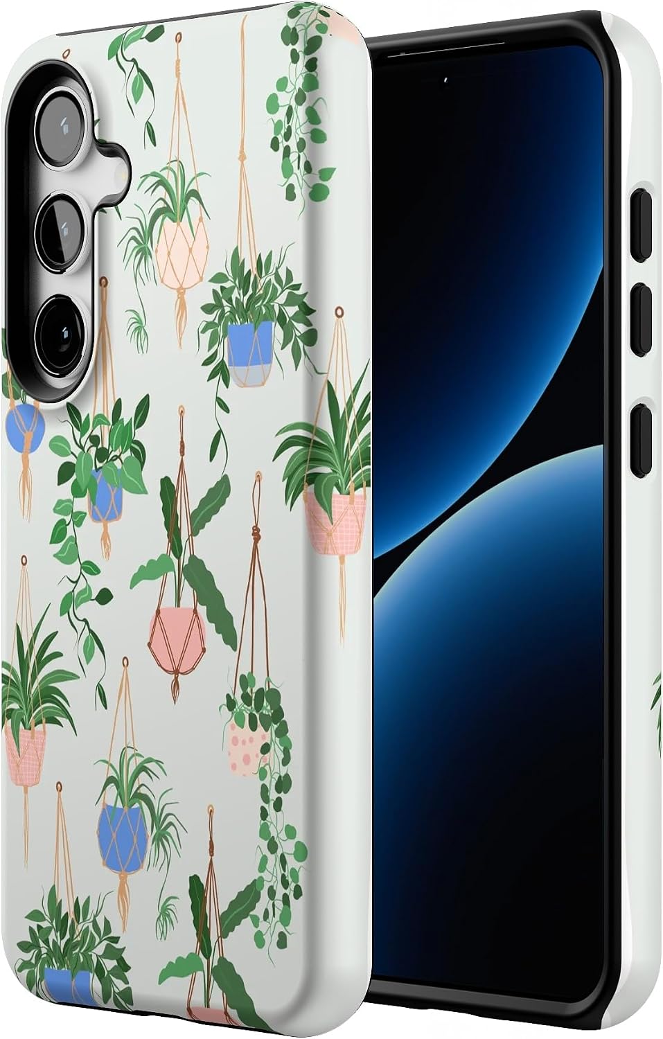 Casely Galaxy S24 Case | Hanging Around | Potted Plants Floral | Essential Slim Dual-Layer Protective Design