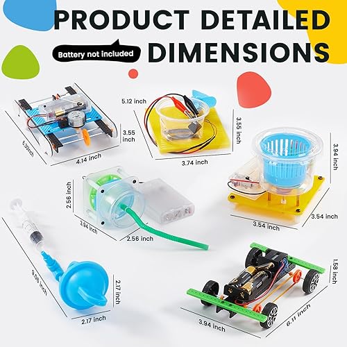 Miniatura 6 de Kits de ciencia STEM 6 en 1 para niños de 8 a 12 años, kit de aventura de laboratorio en casa construcción de tanques y automóviles, modelo de