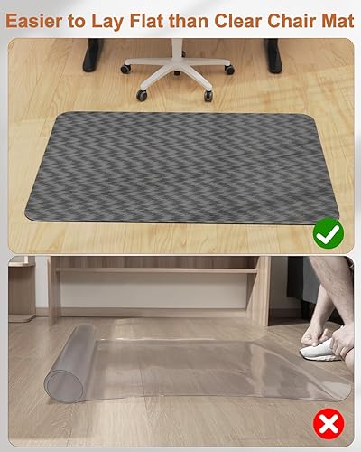 Vista 27 de Blvornl Tapete grande para silla de oficina para suelo de madera dura, tapete para silla con ruedas para madera dura, protector de suelo duro Gris