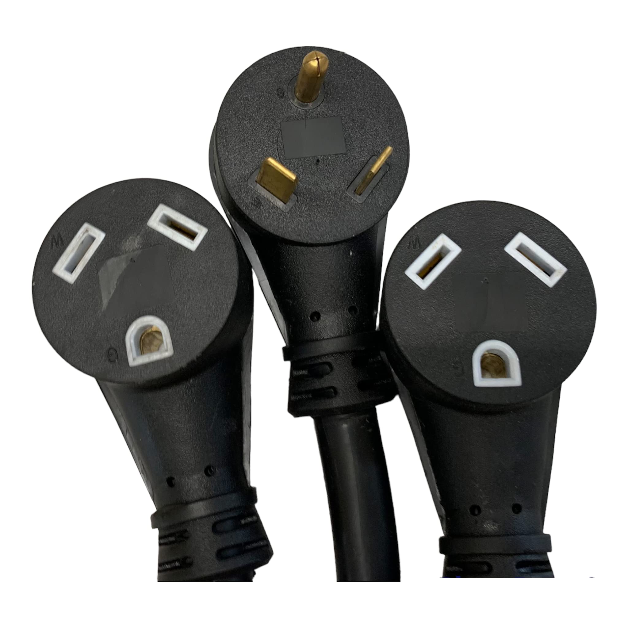 Amp Up Morskie i RV kable TT-30 125v 30 A męskie x (2) TT-30 30a żeński adapter rozdzielacza RV Y