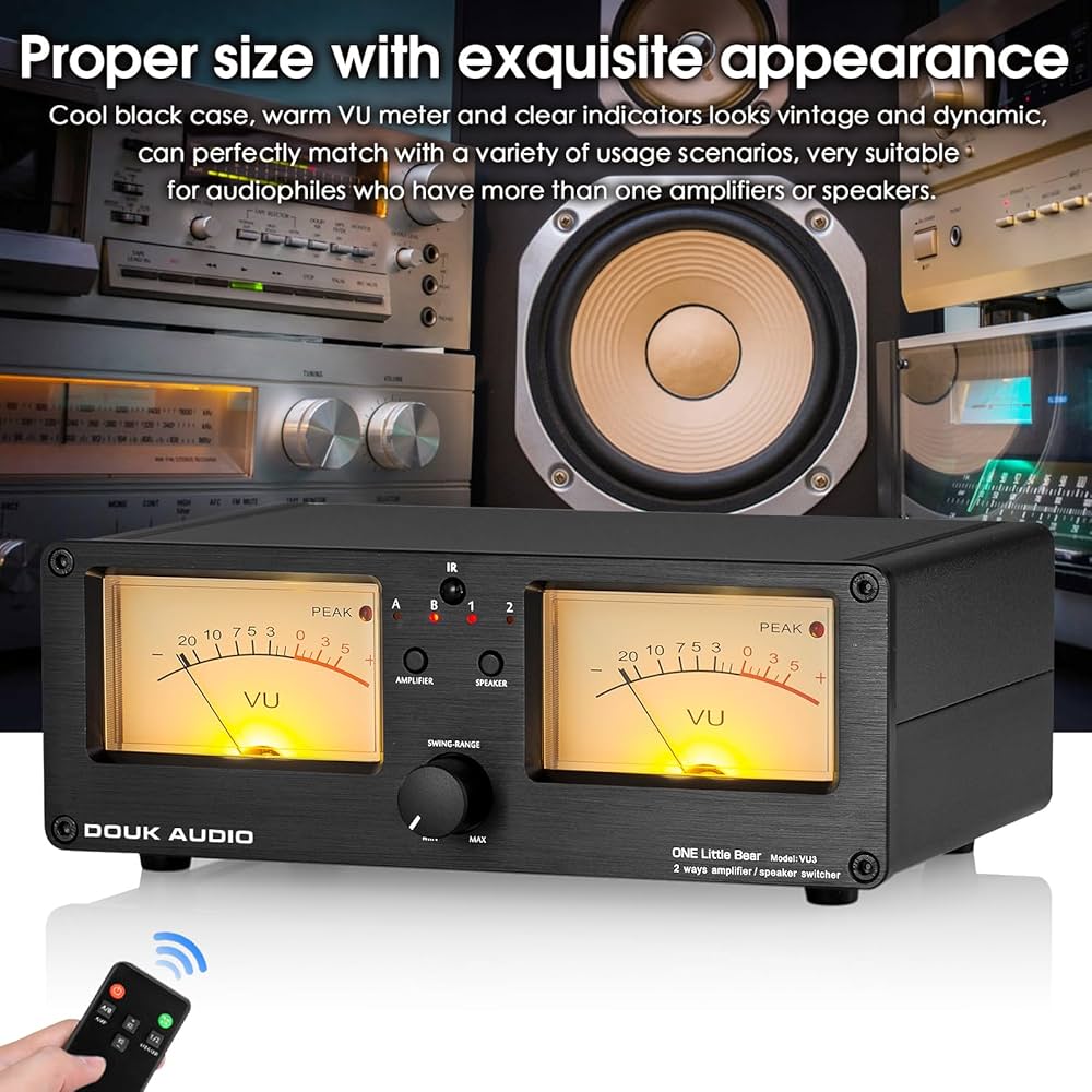 Amazon.co.jp: Douk Audio VU3 デュアル アナログ VU メーター