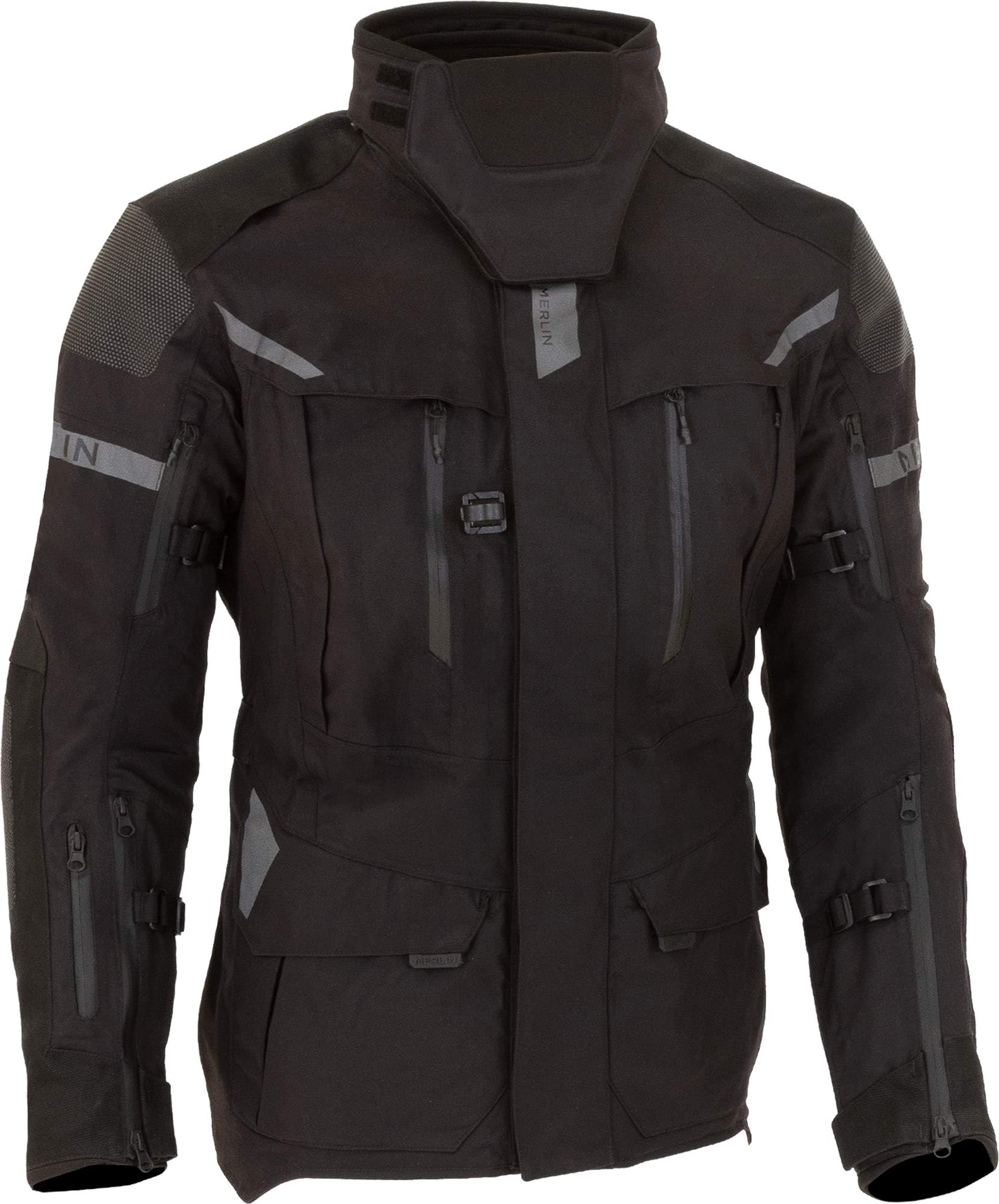 Merlin Akashi Pro D30 Laminated wodoodporna kurtka tekstylna motocyklowa, czarny, L