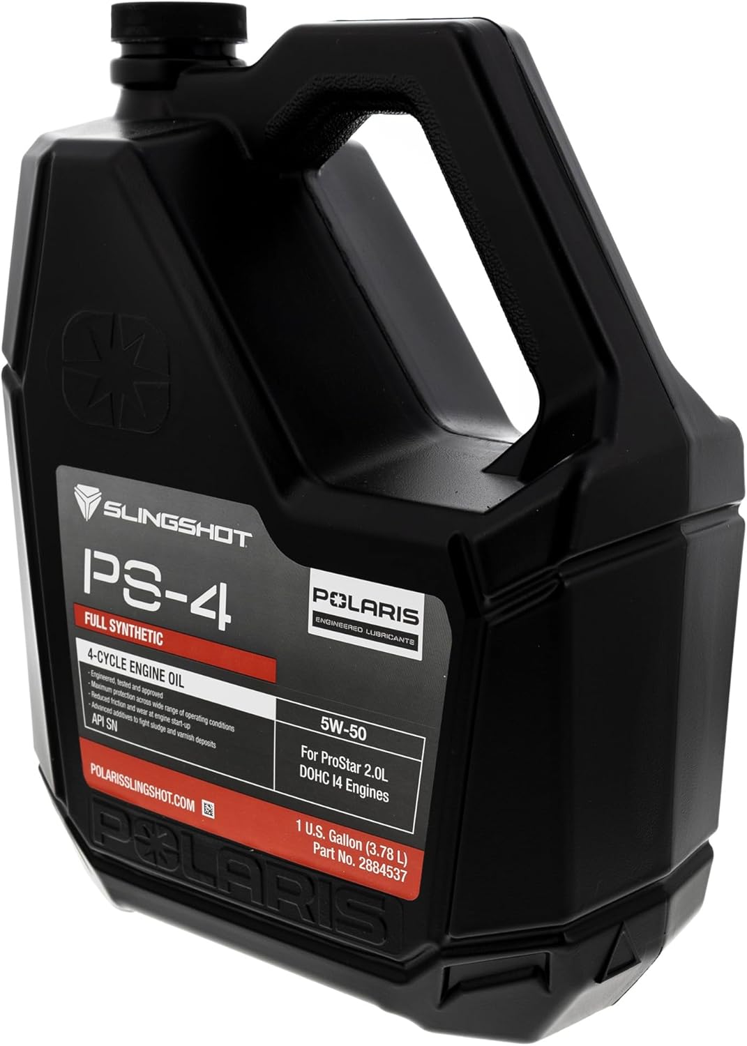 PS-4 5W-50 Full Synthetic Oil 1 Gallon 2884537 Genuine OEM Polaris Slingshot 4-Cycle Engine Oil