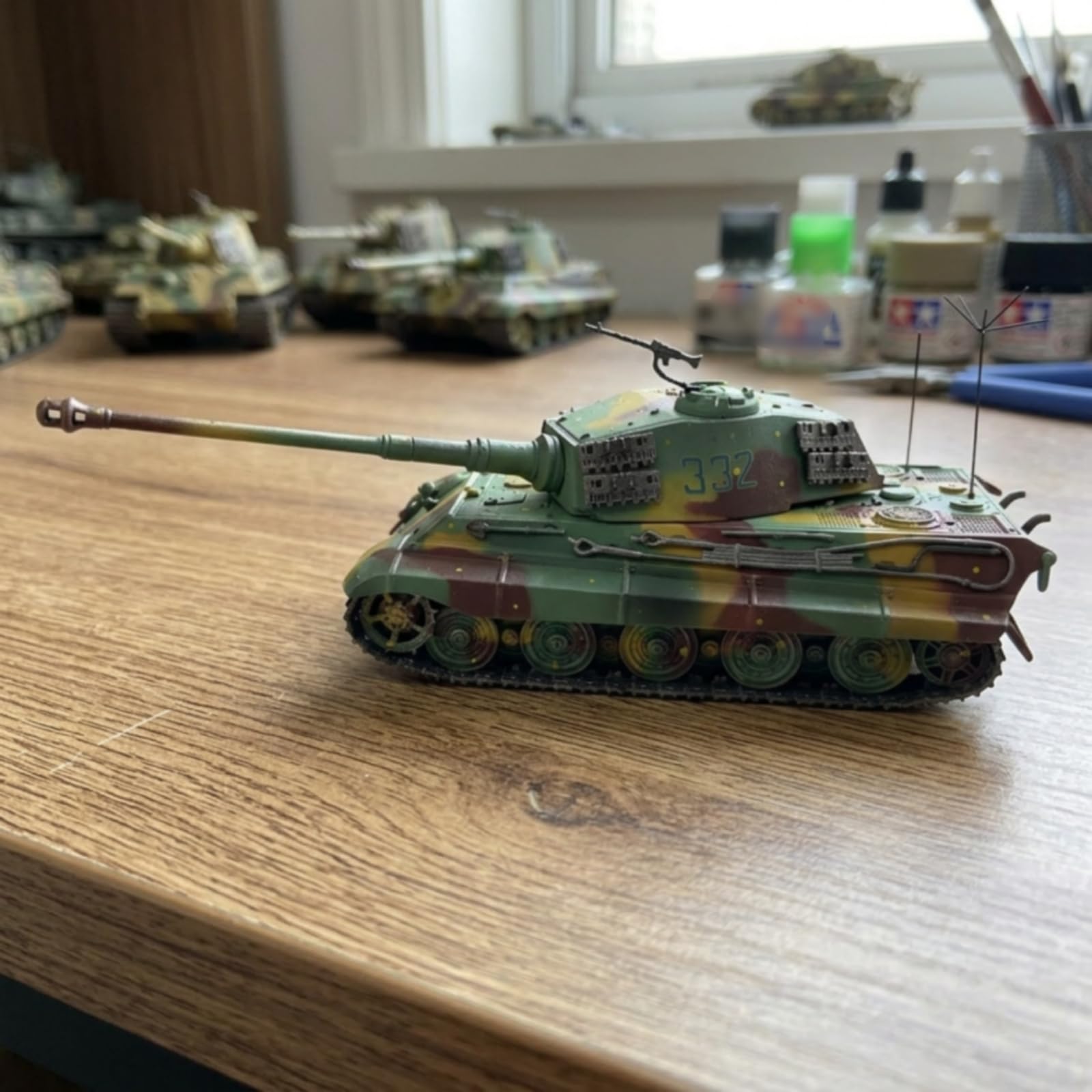 Alloy Vehicle Carro Armato Modello in 1/72 Veicolo Miniatura Storica Lega Peso Circa120g Torretta Girevole Canna, style to 2