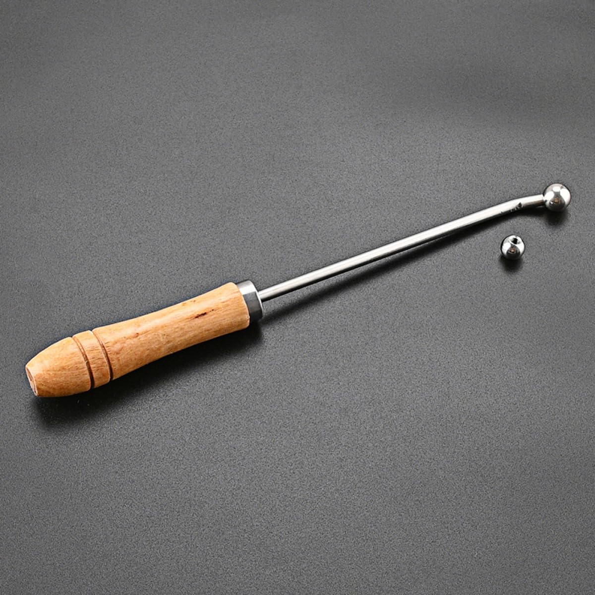 GALPADA Juego de Herramientas para Reparación de Instrumentos de Viento Mango de Madera, Herramienta Profesional para Trompeta y Trombón, Accesorio para Centrar y Reparar Abolladuras,