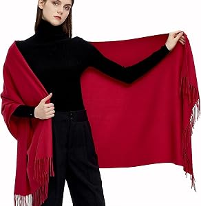 Pashmina Shawls and Wraps Scarfs for Women Wedding Party Winter Warm Long Solid Color