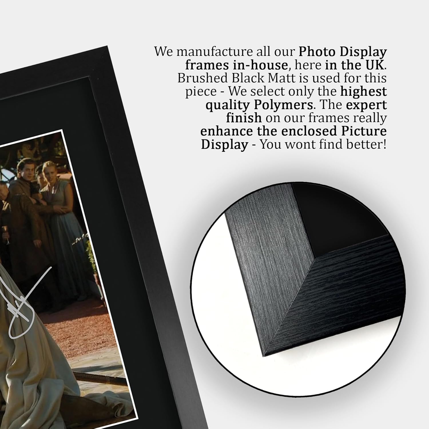 HWC Trading Game of Thrones Scene 2 Gifts Printed Signed Autograph Picture for TV Memorabilia Fans - 16" x 12" Framed