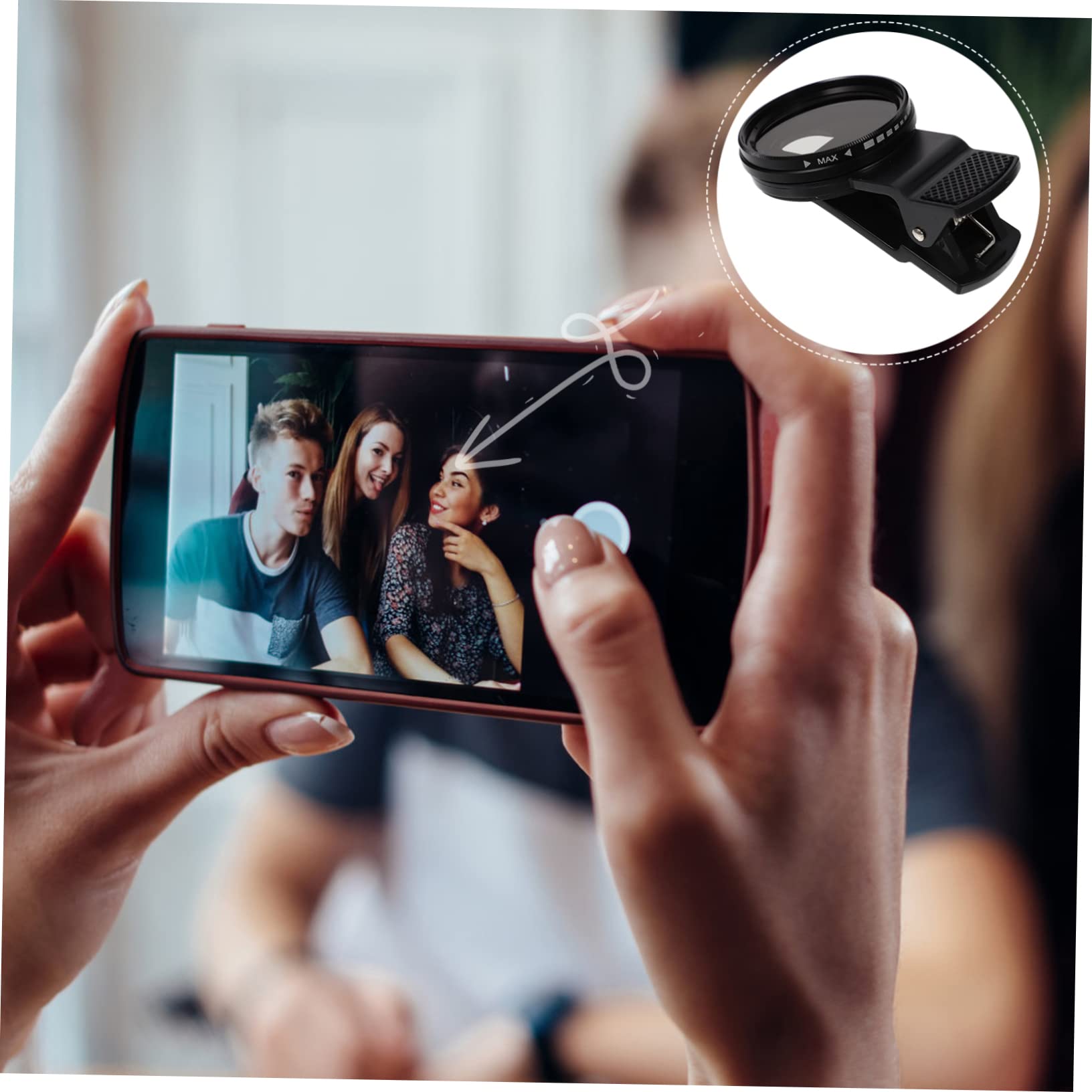 BESTonZON 1 Set Phone Filter Smartphones Phone Accessories Smartphone Camera Filters Nd Filters Celulares Smartphone Beautify Filters Nd Filter for Phone Portable Aluminum Alloy Lens