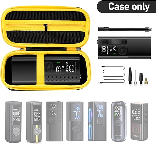 Miniatura 2 de Funda para inflador de neumáticos, funda de compresor de aire portátil, funda de bomba de aire de 120 PSI, manómetro de presión de neumáticos de