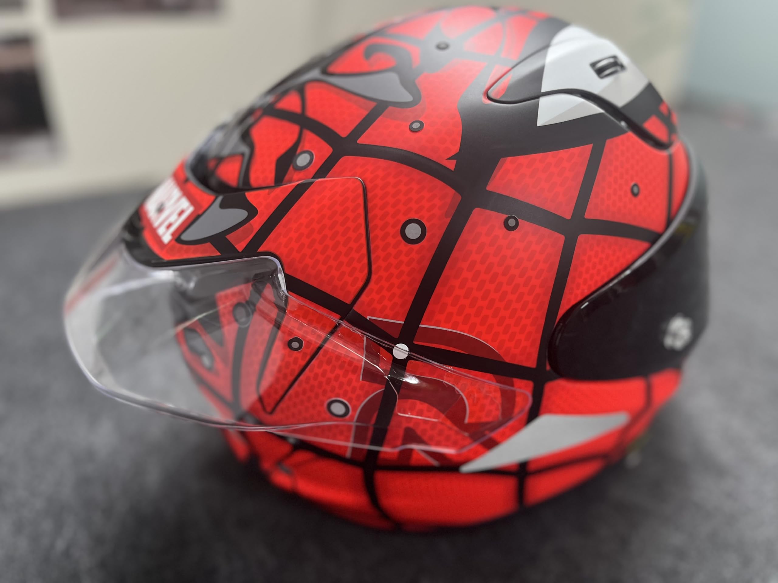 Motorcycle Heckverkleidung Helm Spoiler Koffer Visier Streifen für HJC RPHA 12 Helm Zubehör (Transparenz)