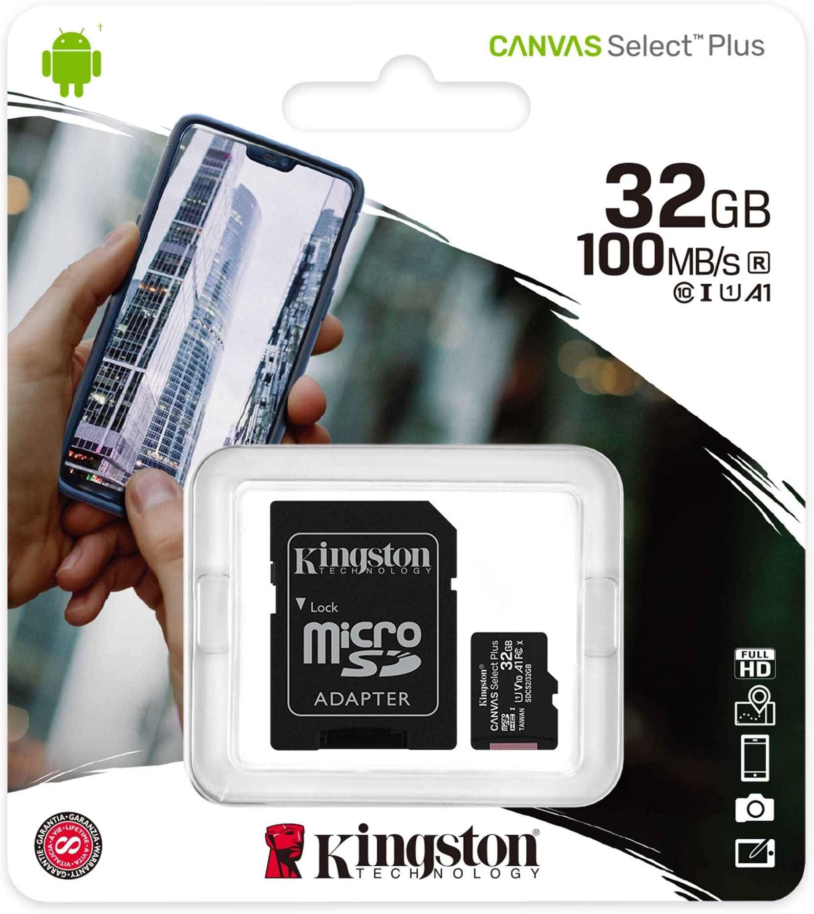 Kingston 32GB Micro SDHC Memory Card for Sony Xperia L1, L2, X, XZ, XA1, XA1 Plus, XA2, XZ Premium, XZ1, XZ1 Compact, XZ2, XZ2 Compact, XZ2 Liquid, XZ3, XA2 Ultra, Z1 Mobile By UkMobileAccessories