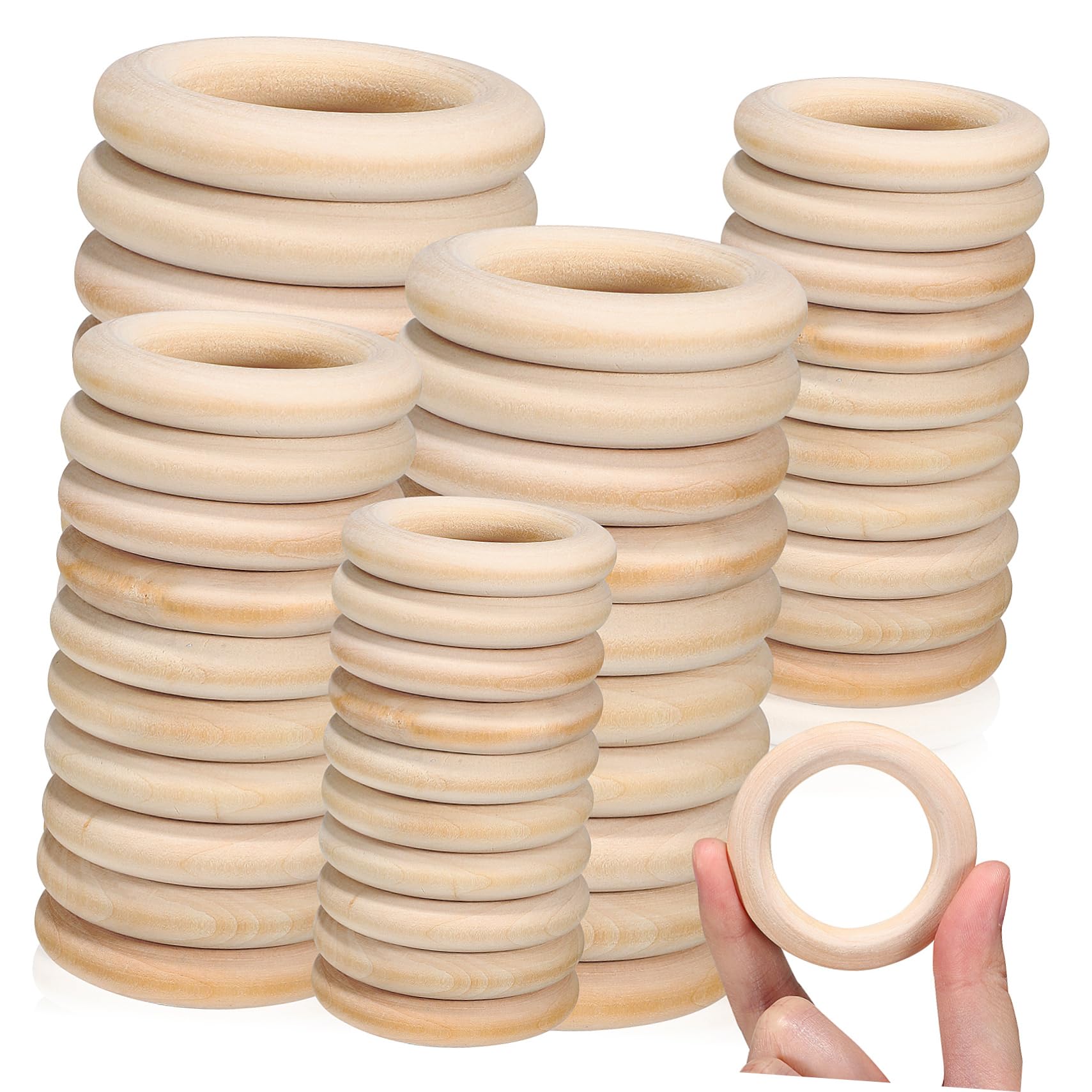 Anillos De Madera 80 Unidades Anillos Para Manualidades Círculos De Madera Para Mismo