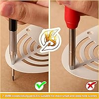 Vista 3 de Enhon Juego de 3 lápices de carpintero mecánico de 0.079 pulgadas con 36 recambios de marcadores y sacapuntas, herramienta de marcado de carpintería