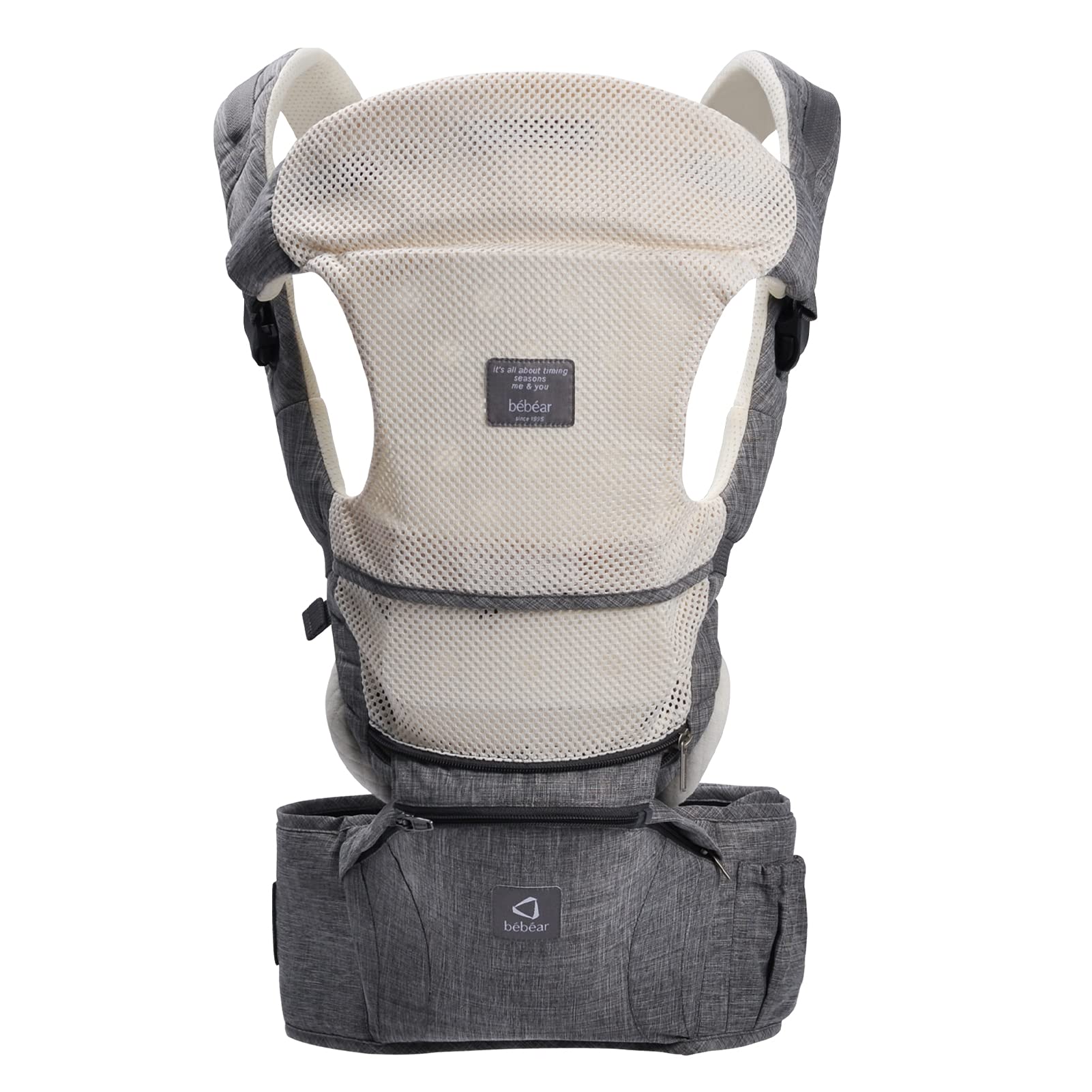 Bebamour Baby Carrier for 0-36Months, Breathable Baby Carrier Backpack for  Newborn to Toddler Ergonomic Baby Hip Seat 12 in Front Carrier (Baby