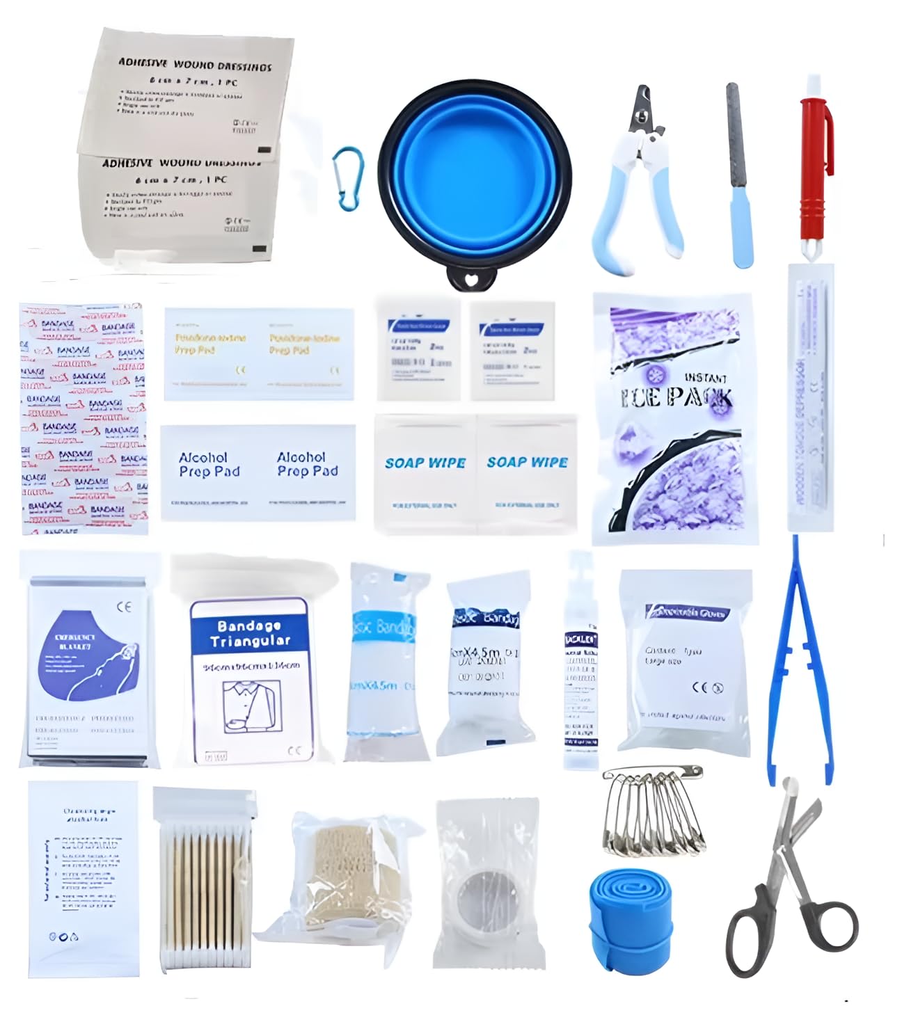 PAWSPLAY Pet First Aid Kit for Dogs & Cats, 101-Piece Emergency Kit with Bandages, Wound Care, Tick Remover, Nail Clipper, Portable Waterproof Travel Kit for Hiking, Camping, Car & Home Safety - image 7