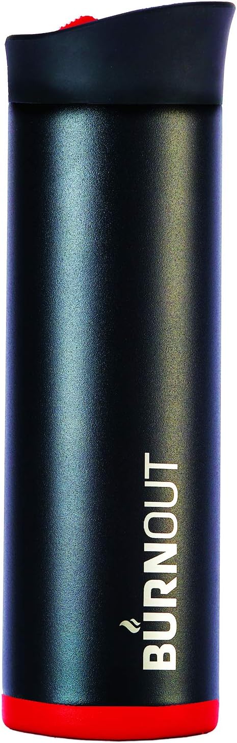 LEXO BURNOUT Temperature Regulating Travel Mug 12 oz Black - Drink NOW & Heat-Zorb Tech