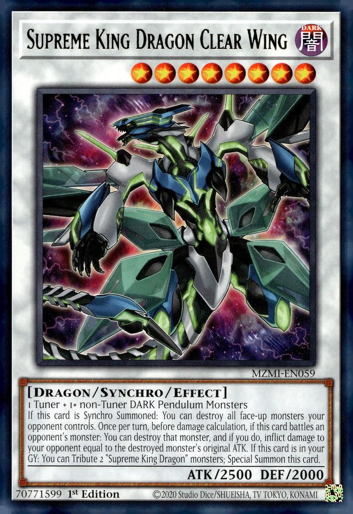YU-GI-OH! Supreme King Dragon Clear Wing - MZMI-EN059 - Rare - 1st