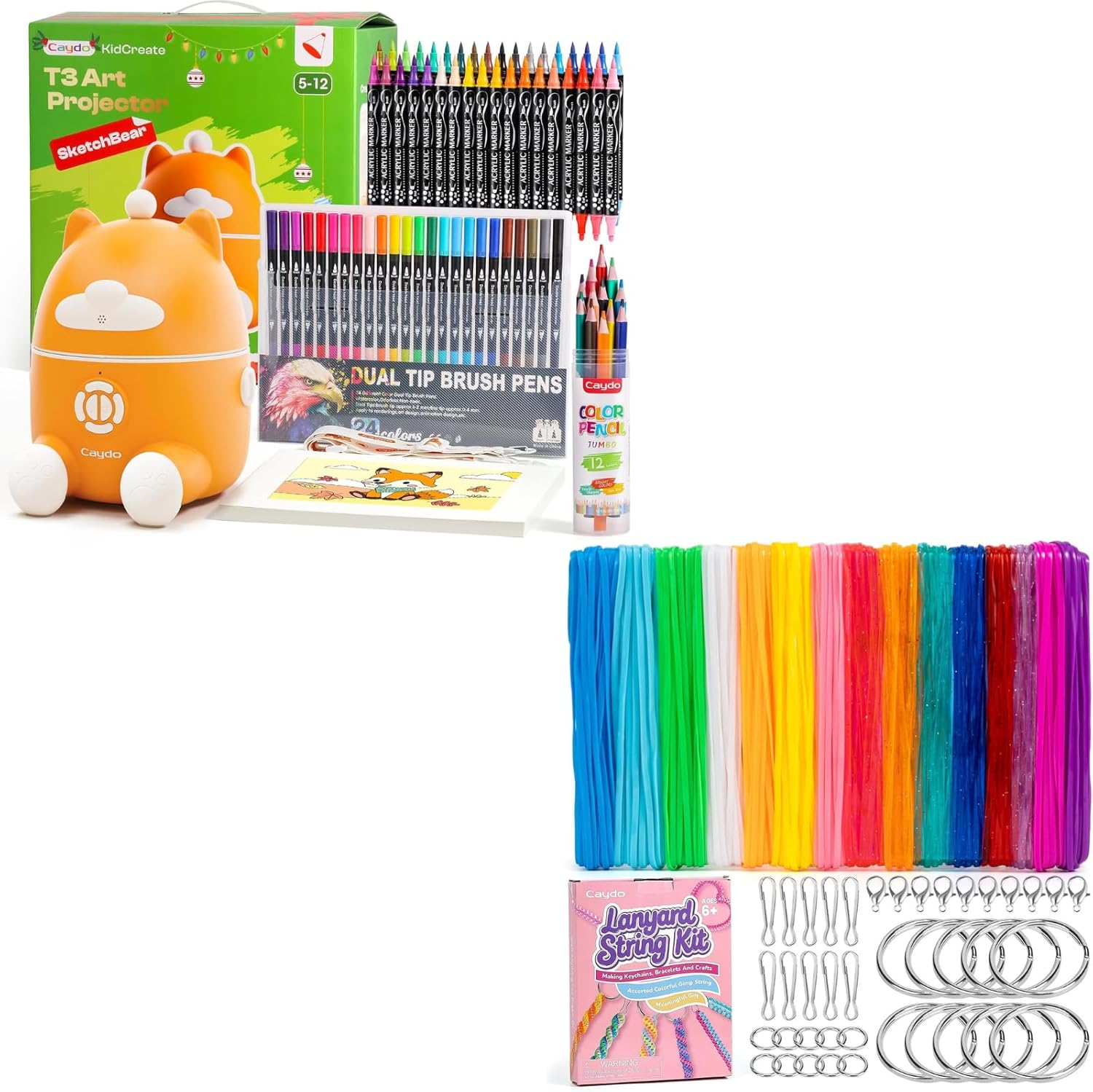 Caydo T3 Smart Drawing Projector Kit and Plastic Lanyard String Kit