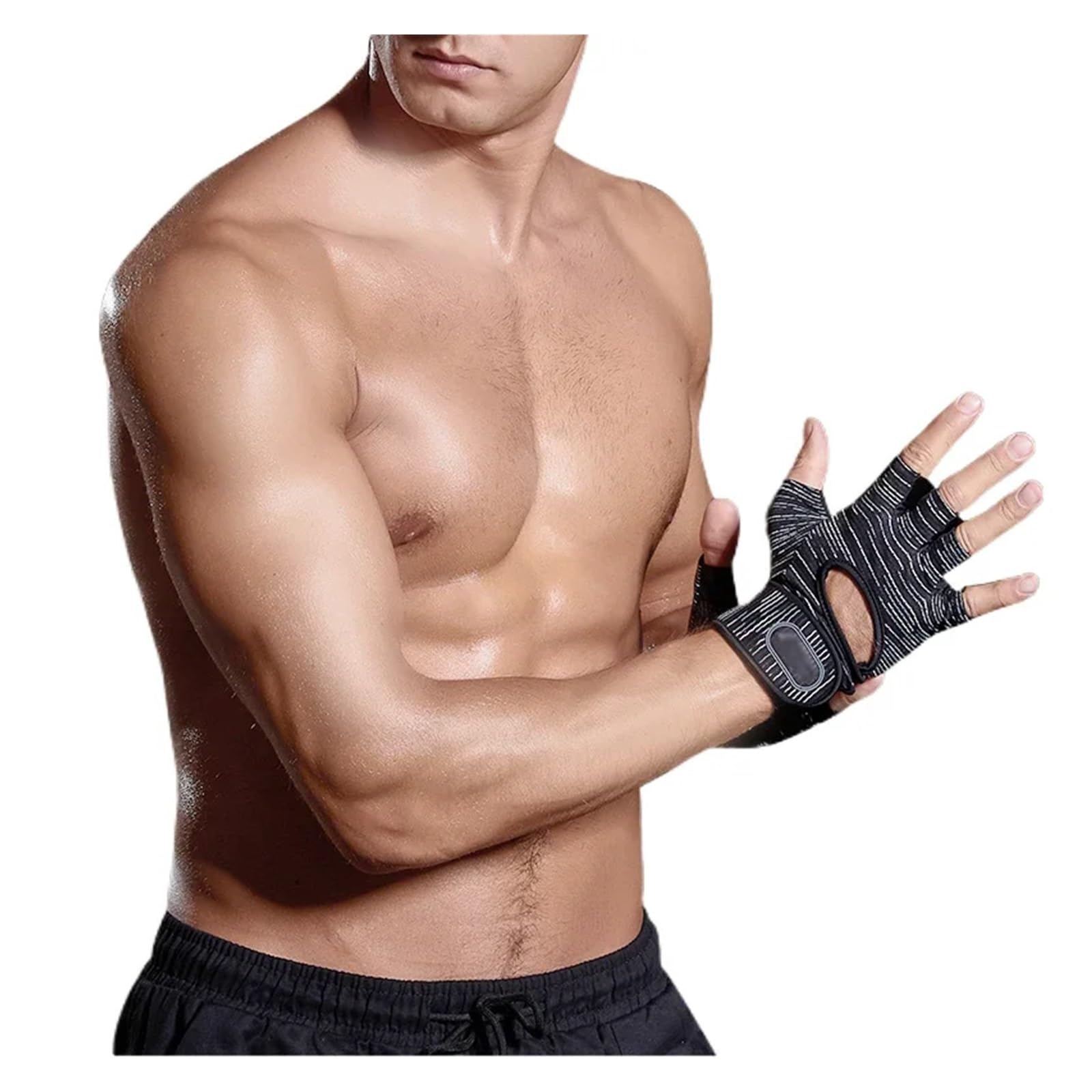 1 paio di guanti da palestra antiscivolo in silicone con mezze dita for bodybuilding, guanti da fitness for yoga, allenamento sportivo con manubri for sollevamento pesi
