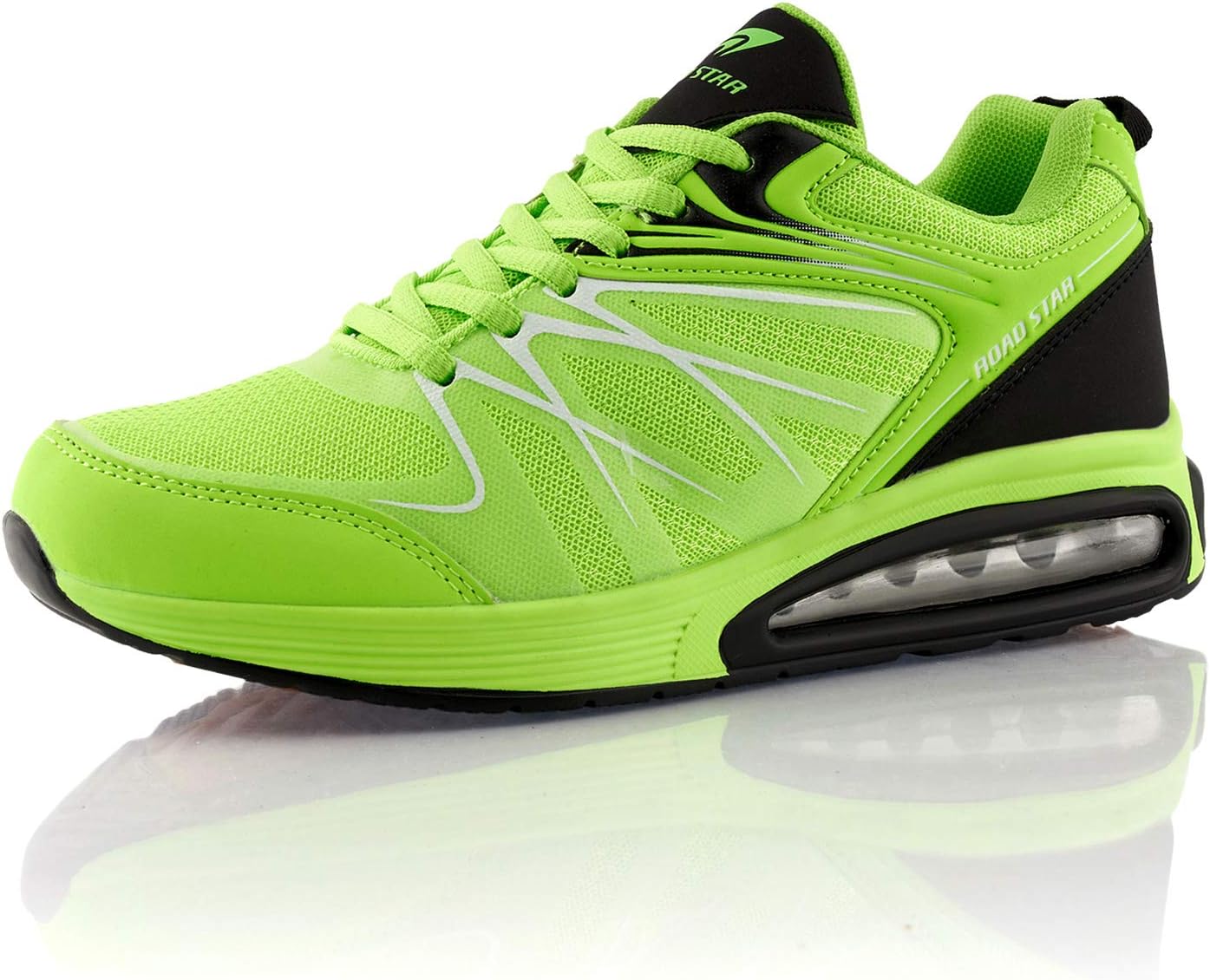 Fusskleidung unisex trainers, cushioned sports shoes, lightweight running shoes 38 EU Green / Black