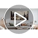 KELIYUAN Large Canva Wall Decor For Living Room Wood Framed Wall Art For Bedroom Office Murals Landscape Painting Of Elk Mountain Pictures Modern Restaurant Room Home Decorations Aesthetics 30"X60"