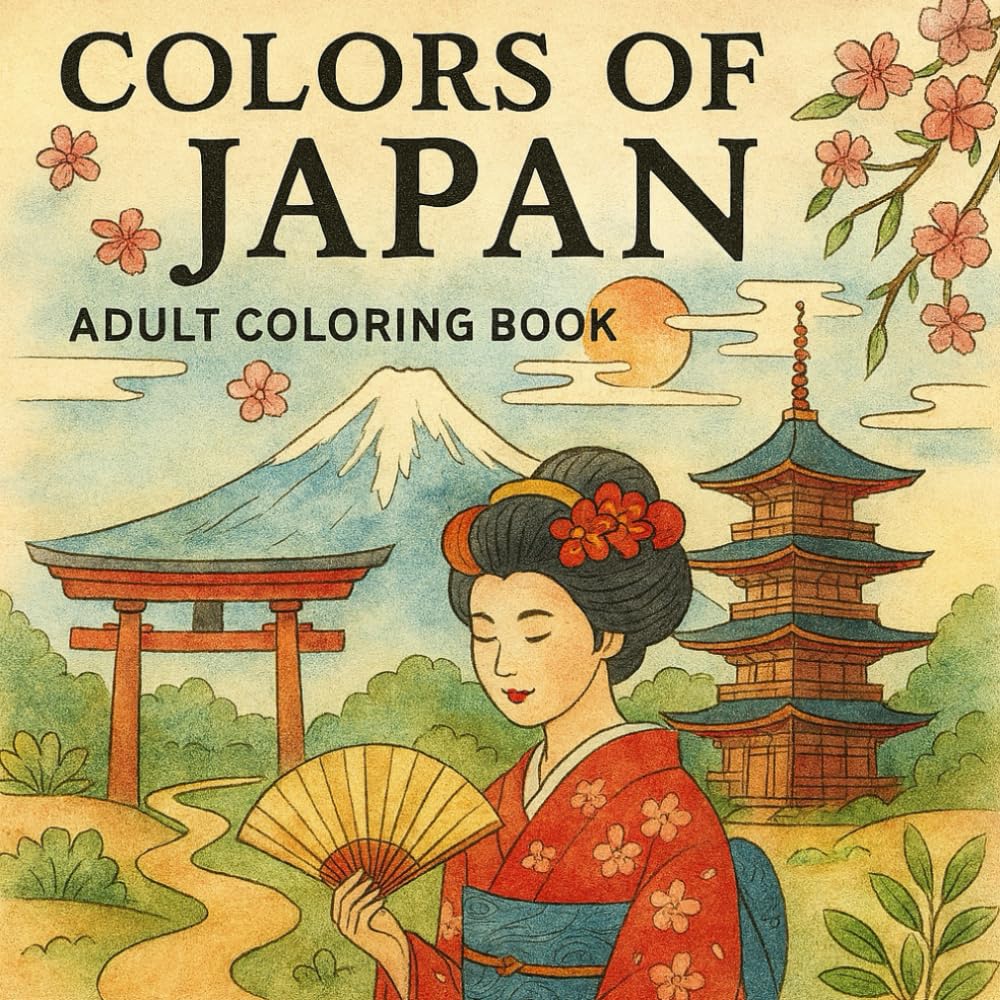 Japanese Scenery – Coloring Book: Coloring Through the Gentle Moments of Japan