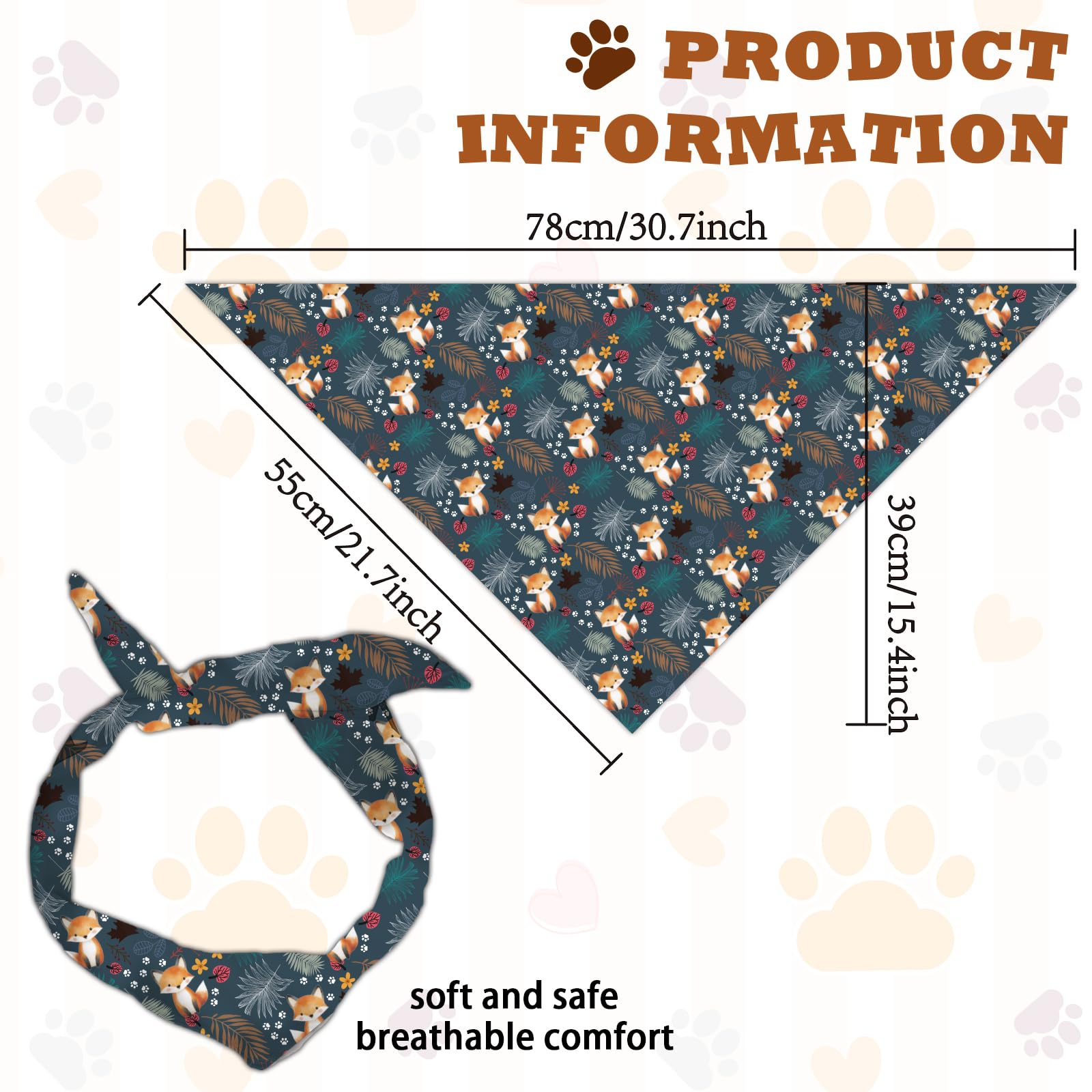 arricraft 1 Pc Animal Theme Dog Bandana - Image 2