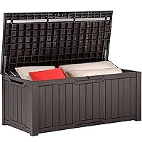 YITAHOME 450L Baule da Esterno per Esterni, Grande Baule da Giardino in Resina per Patio Forniture