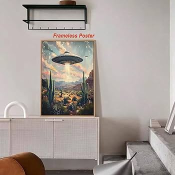 80’S★E.T.★壁掛け★4★ビンテージ★ポスター★アート★宇宙人★UFO Amazon.com: Vintage Ufo Landscape Print Retro 70's Style Desert