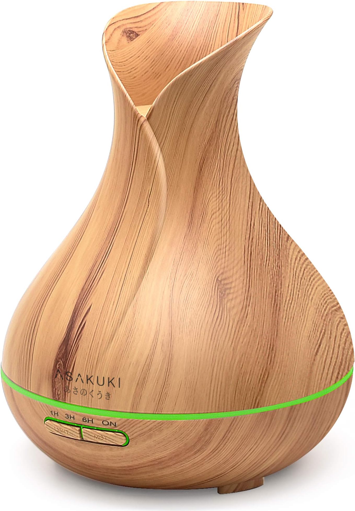 ASAKUKI 400ML Premium Essential Oil Diffuser, Quiet 5-in-1 Humidifier, Natural Home Fragrance Diffuser with 7 LED Color Changing Light and Easy to Clean