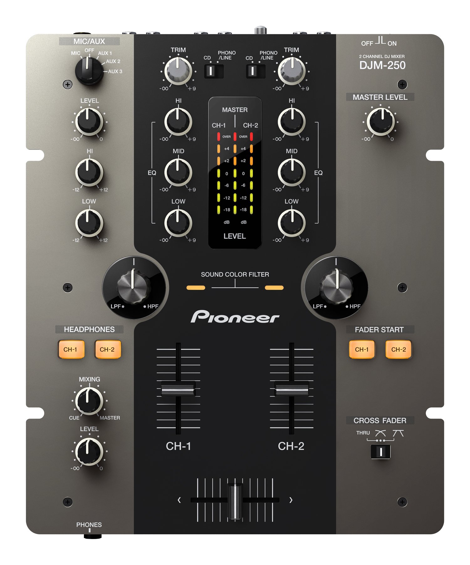 PIONEER DJM-250-K DJミキサー 箱付き Pioneer DJM-250-K mezclador DJ - Mezclador para DJ (84 Db, 74 Db