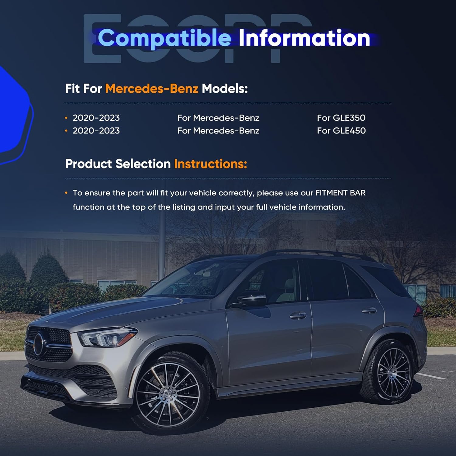 ECCPP Cargo Cover 2020-2023 for Mercedes-Benz for GLE350 for GLE450 Rear Trunk Cover Shade Luggage Tonneau Security Cover