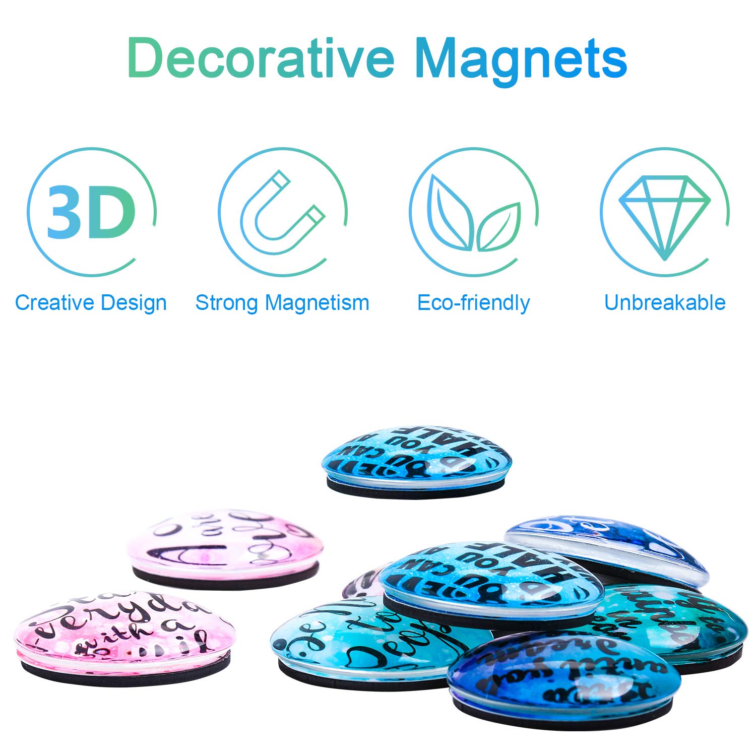 12 Pieces Inspirational Quote Refrigerator Motivational Fridge