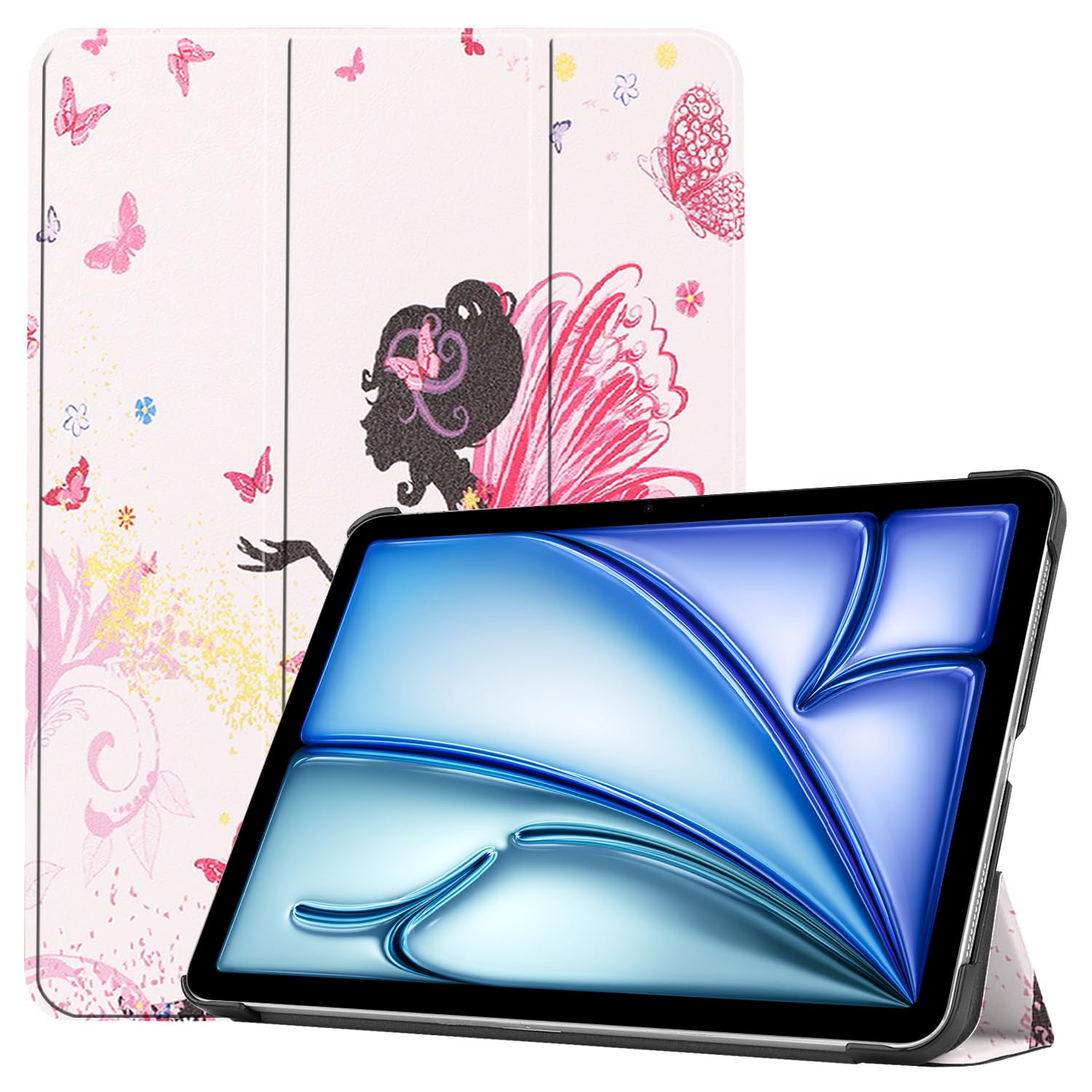 Lobwerk Smart Cover Hülle für iPad Air 10.9 Zoll (2020/2022, 4./5. Gen) und iPad Air 11 Zoll (2024, M2) – Bookstyle Flip Case