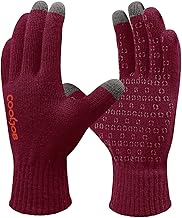 COOLJOB Handschuhe für Herren und Damen, Winter Warme Strickhandschuhe mit Touchscreen, Anti-Rutsch-Silikon-Punkte, Laufen, Fahren, Radfahren, Gehen, Wandern