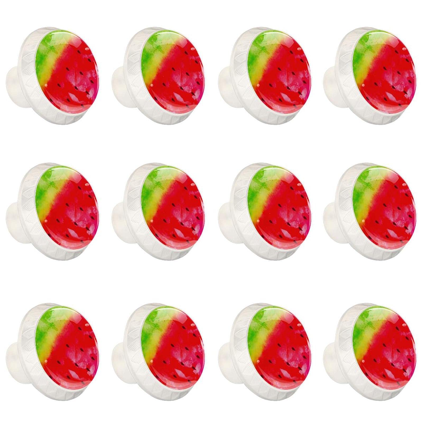 Boutons d'armoires de cuisine pastèque lot de 12 poignées de placard rondes