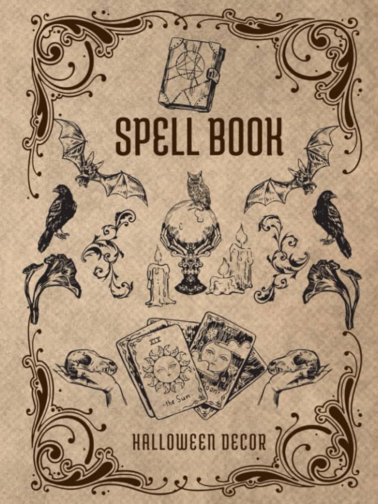 Spell book halloween decor: A blank spellbook for both halloween decoration or writing your own magic spells and recipes ( vintage notebook ): decorative pub, indoor: Amazon.com: Books spell-book-halloween-decor-a-blank-spellbook-for-both-halloween-decoration-or-writing-your-own-magic-spells-and-recipes-vintage-notebook-decorative-pub-indoor-amazon-com-books