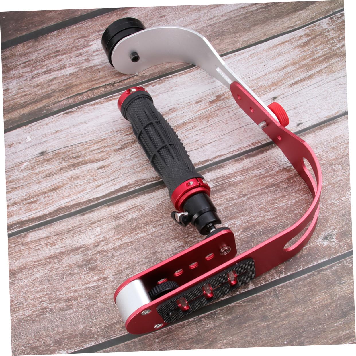 Stabilizzatore per Fotocamera Reflex in Lega di Alluminio Rosso | Dslr e Camera, Riprese a Bassa Angolazione e Viaggi, Supporto Manuale Movimento Fluido